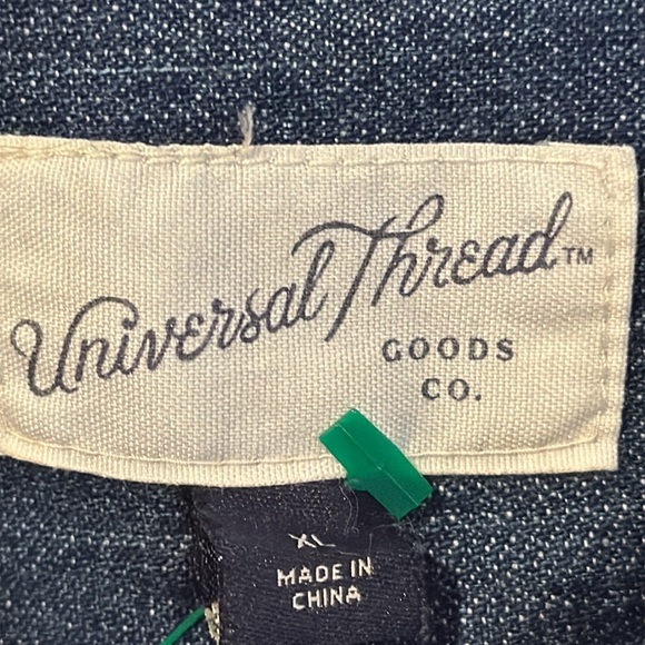 Universal Thread Blue chambray denim sleeveless stars print top XL 4th of July - Picture 5 of 11